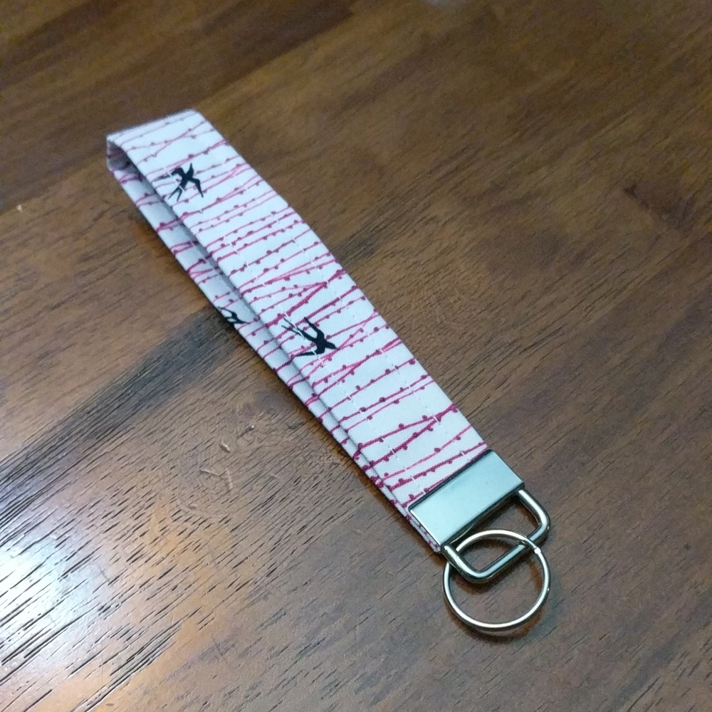 Wristlet Key Chain - Birds on a Wire